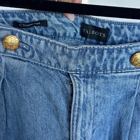 Talbots WIDE LEG TROUSER JEANS - NAOMI WASH - Picture 4 of 5